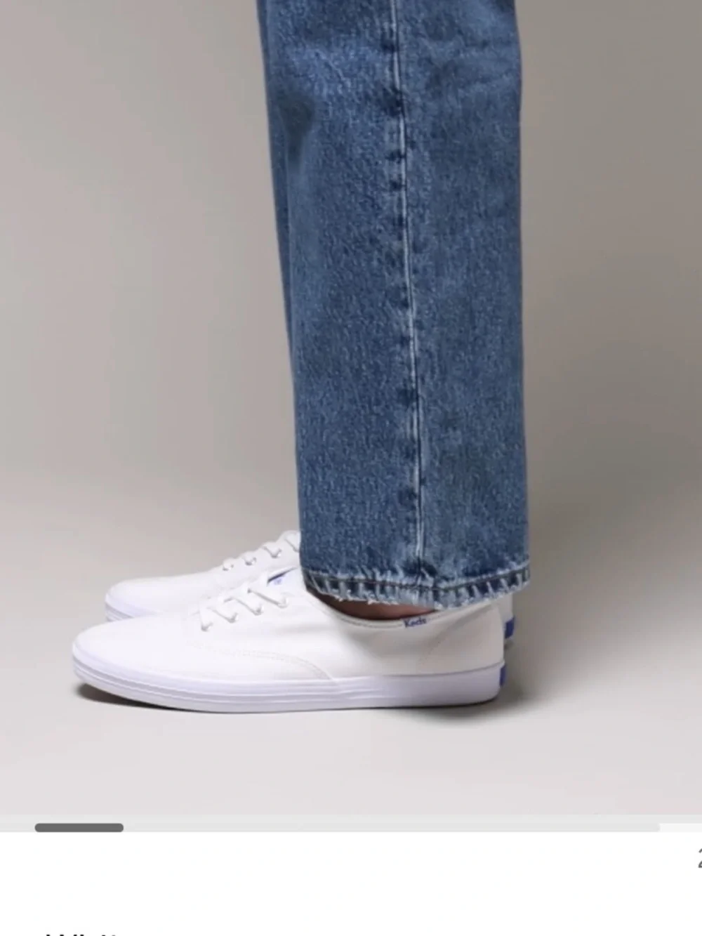 Keds White Canvas Low-Top Sneakers 6.5 wide - Picture 2 of 6